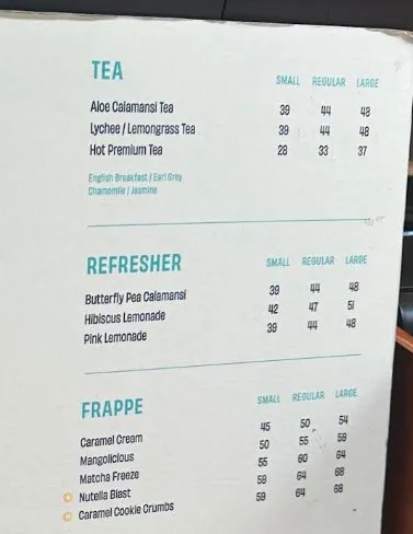 menu djournal coffee