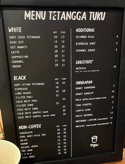 menu kopi tuku terbaru