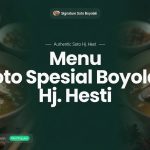 menu soto spesial boyolali hj hesti